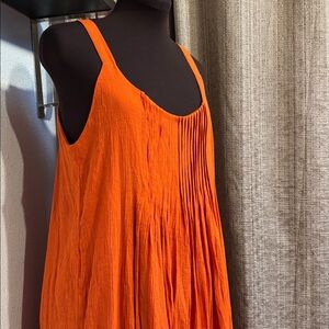 Nanette Lepore, elegant vibrant mandarin orange sleeveless maxi dress. Size 12.